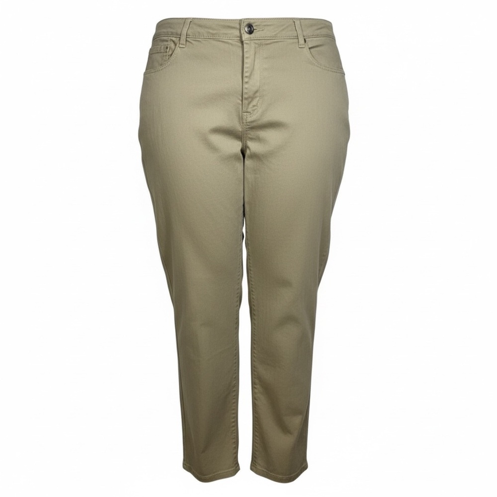 Skye’s the Limit Jeans Tan Kayla Slimming Straight Leg in Size 24W NWT